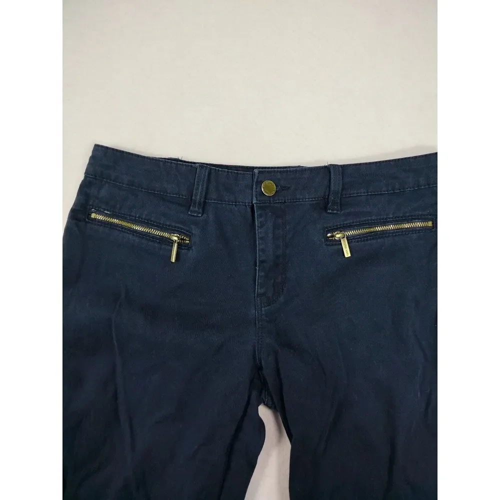 Michael Kors Women's Pants Black‎ Skinny Slim Ankle Bikercore Bikelife Edgy Punk